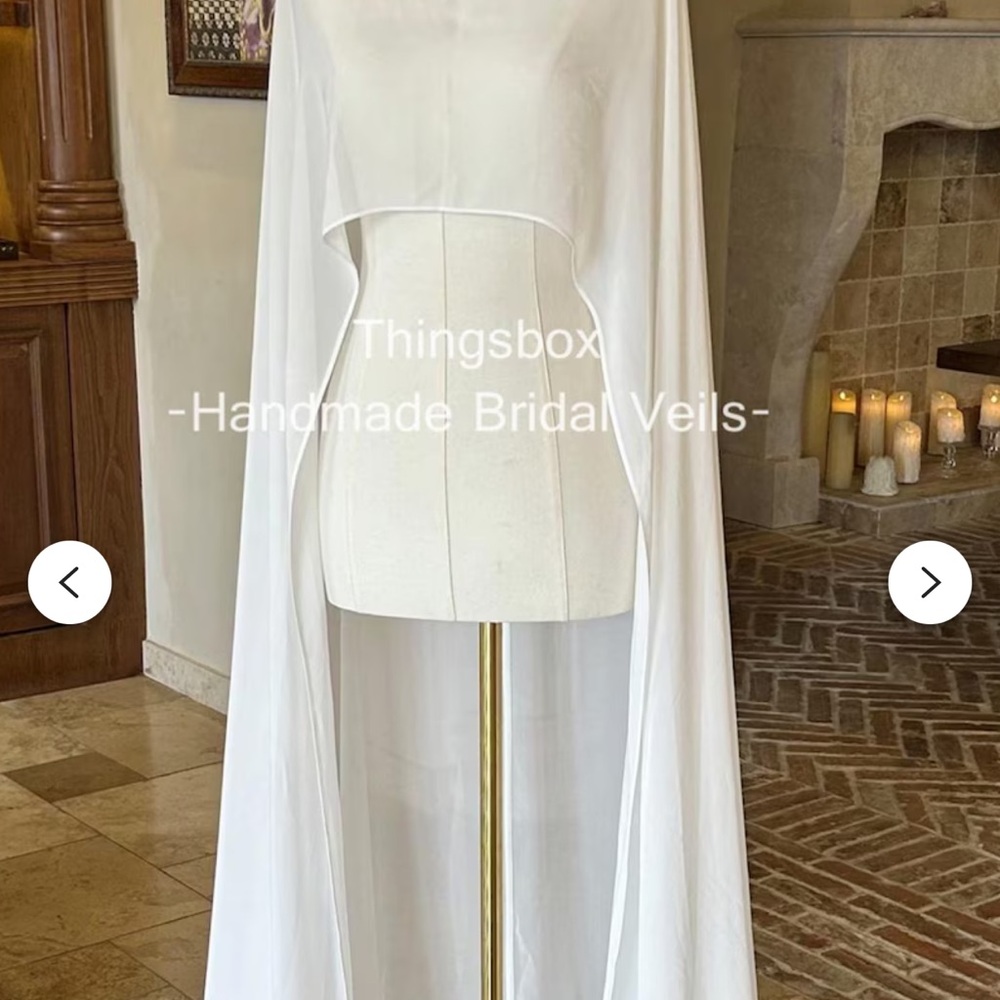 Elegant White Bridal Cape